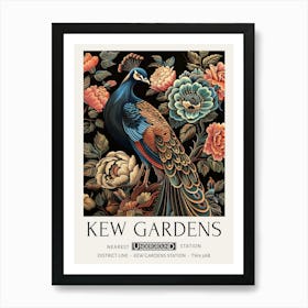 William Morris Print Peacock Kew Gardens Print Vintage Floral London Art Print