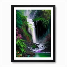 Cunca Wulang Waterfall, Indonesia Nat Viga Style Art Print