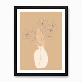 Seattle Botanical Garden Boho Line Art Art Print