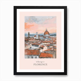Mornings In Florence Rooftops Morning Skyline 2 Art Print