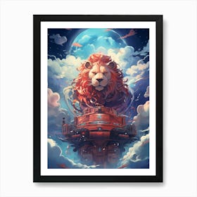 Lion In The Sky 2 Art Print