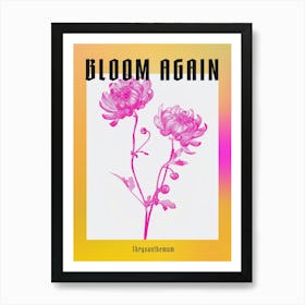 Hot Pink Chrysanthemum 2 Poster Art Print