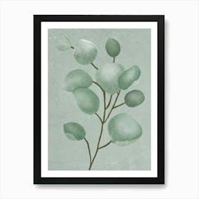 Green Eucalyptus Abstract Artwork Art Print