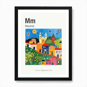 Kids Travel Alphabet  Madrid 4 Art Print