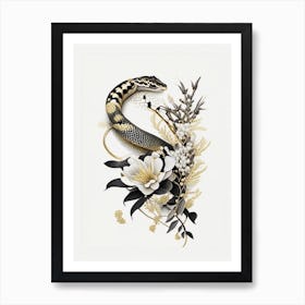 Bull Snake Gold And Black Art Print