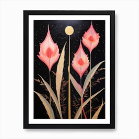 Gladiolus 2 Hilma Af Klint Inspired Flower Illustration Art Print