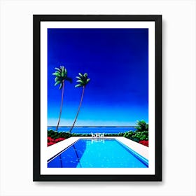 Hiroshi Nagai - Landscape, Swimming Pool 1 Art Print