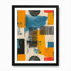 Playful And Colorful Geometric Shapes Arranged In A Fun And Whimsical Way 27 Art Print