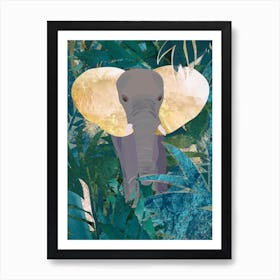 Elephant In The Jungle Art Print