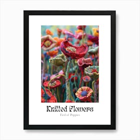 Knitted Flowers Fied Of Poppies 2 Art Print