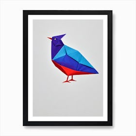 Cuckoo Origami Bird Art Print