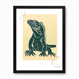 Iguana Bold Block 10 Poster Art Print