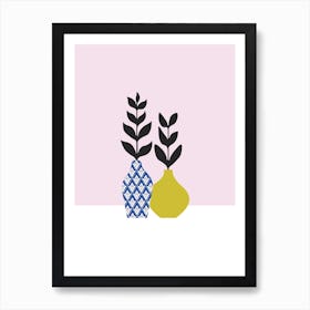 Minimalist Vase Illustration – Modern Botanical Art Art Print