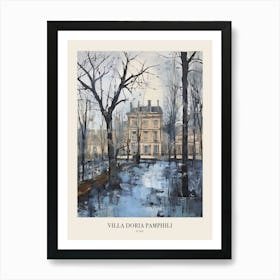 Winter City Park Poster Villa Doria Pamphili Rome Italy 3 Art Print