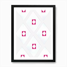 Pink Squares Art Print