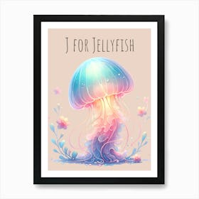 J For Jellyfish Nursery Affiche