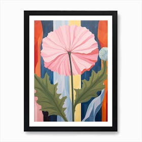 Carnation Dianthus 6 Hilma Af Klint Inspired Pastel Flower Painting Art Print