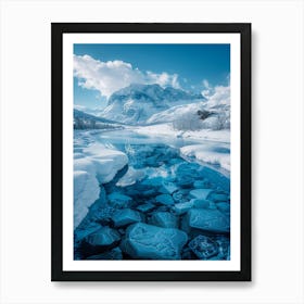 Ice River In Norway Art Print