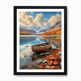 Boat On The Lake 18 Art Print