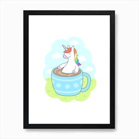 Unicorn Coffee Art Print