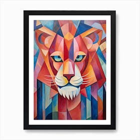 Lion Abstract Pop Art 8 Art Print