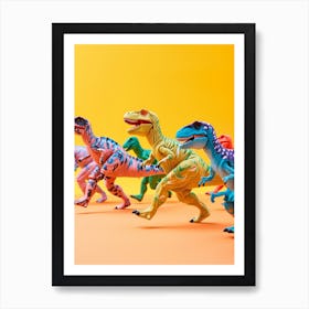 Toy Dinosaur Running 3 Art Print