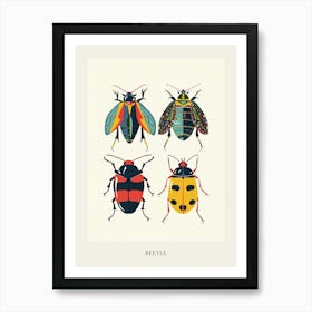 Colourful Insect Illustration Beetle 11 Poster Art Print