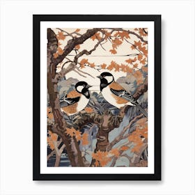 Two Birds Art Nouveau Poster 2 Art Print