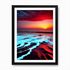 Sunset On The Beach 649 Art Print