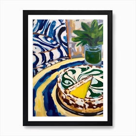 Key Lime Cheesecake Painting 4 Art Print