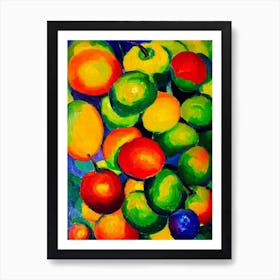 Pepino Dulce Fruit Vibrant Matisse Inspired Painting Fruit Art Print