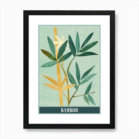 Bamboo Tree Flat Illustration 3 Poster Art Print