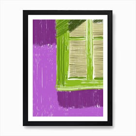 Green Window Art Print