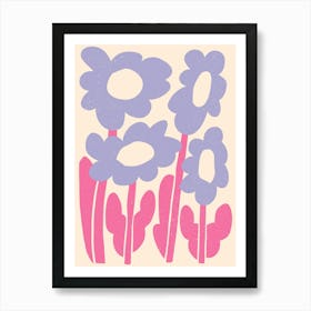 Pink And Purple Flowers Art Print