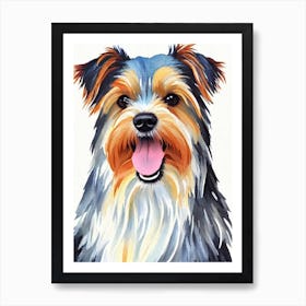Silky Terrier 2 Watercolour Dog Art Print