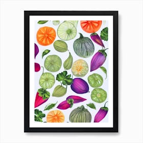 Tomatillo 2 Marker vegetable Art Print