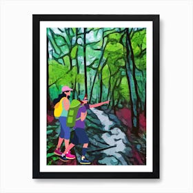 Hiking In The Woods Art Print