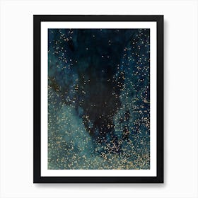 Galaxy - Vertical Petrol Art Print