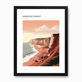 Jurassic Coast England 1 Hiking Trail Landscape Poster Art Print