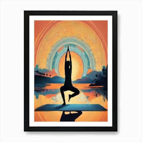 faceless Yoga pose Art Print