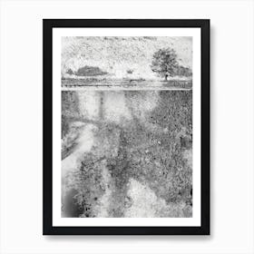 Textured Misty Landscape Art Print