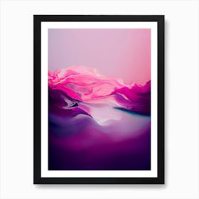 Pink And Purple Wave Art Print