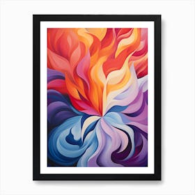 "Inferno's Embrace: Dance of the Flames" Art Print