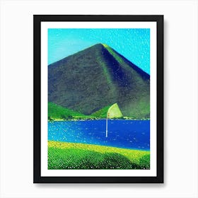 Saint Kitts And Nevis Pointillism Style Tropical Destination Art Print