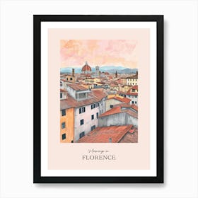 Mornings In Florence Rooftops Morning Skyline 1 Art Print