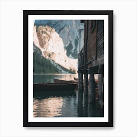 Lake Canoes Art Print