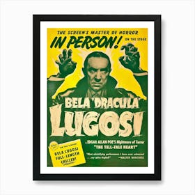 Bela Lugosi, Dracula, Movie Poster Art Print