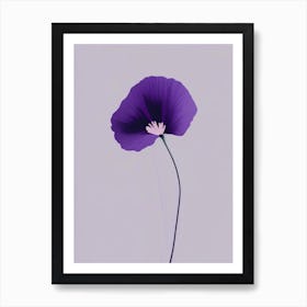 Purple Poppy Mallow Wildflower Simplicity Art Print