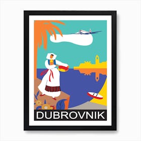 Dubrovnik, Woman in National Costume Art Print