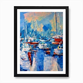 Port Of Limassol Cyprus Abstract Block 1 harbour Art Print